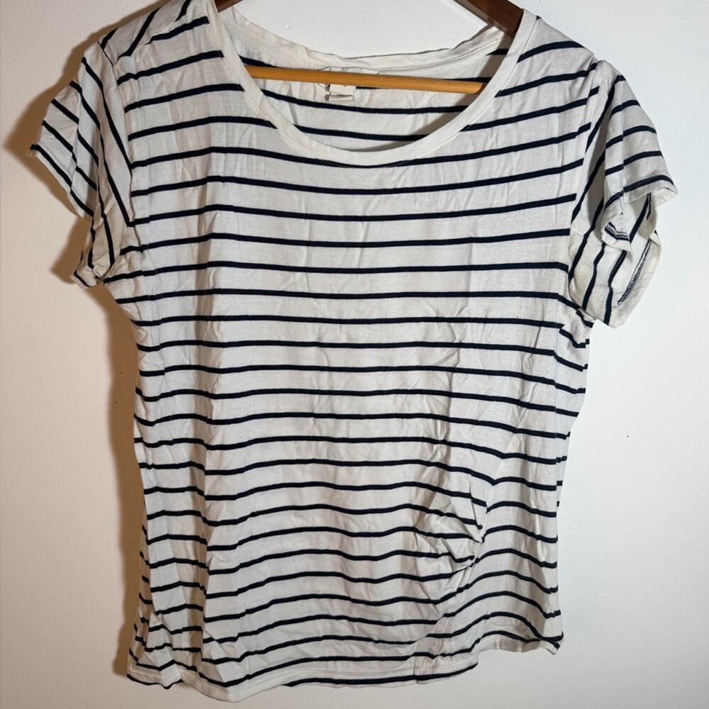 H & M Maternity Striped White and Black Women's Top